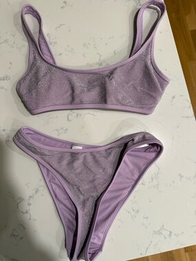 aerie Lilac Sparkle Bikini